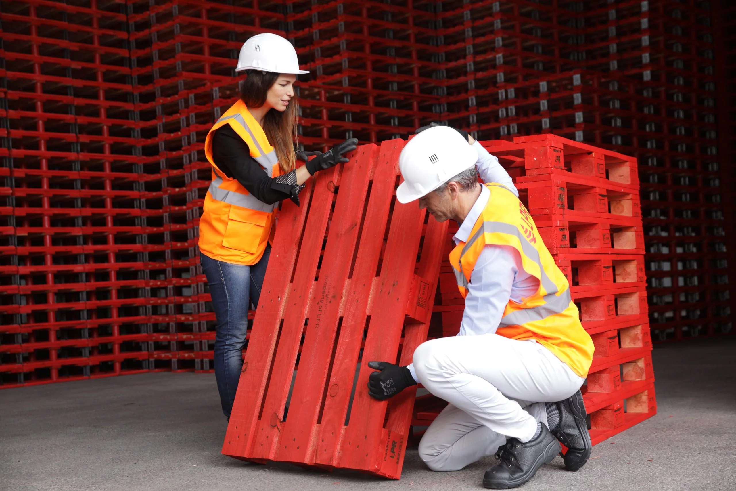 Une palette dans une entrepôt de stockage