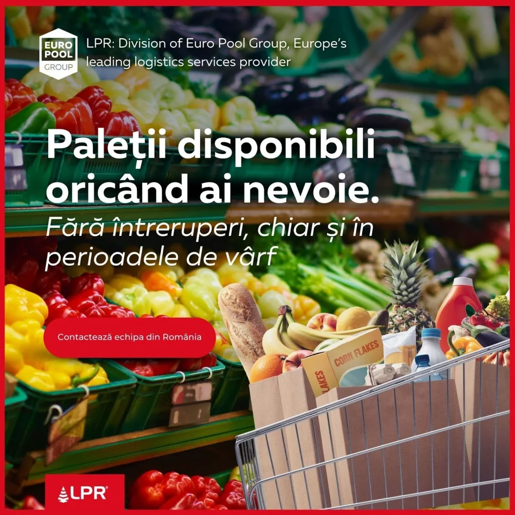Europaleți pentru producătorii din FMCG, pentru a aproviziona supermarketurile, mai ales în perioadele de vârf